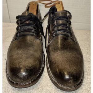 Bed Stu Men's SZ9.5 Oxford Shoes Cobbler Series Brown Leather Heavily Distressed